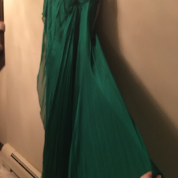 Alberto Makali Green Long Silk Gown Size 8 - Picture 13 of 16
